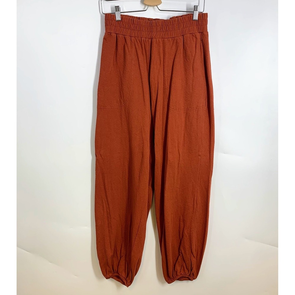 Women's Rust Elastic Waist Jogger Pants